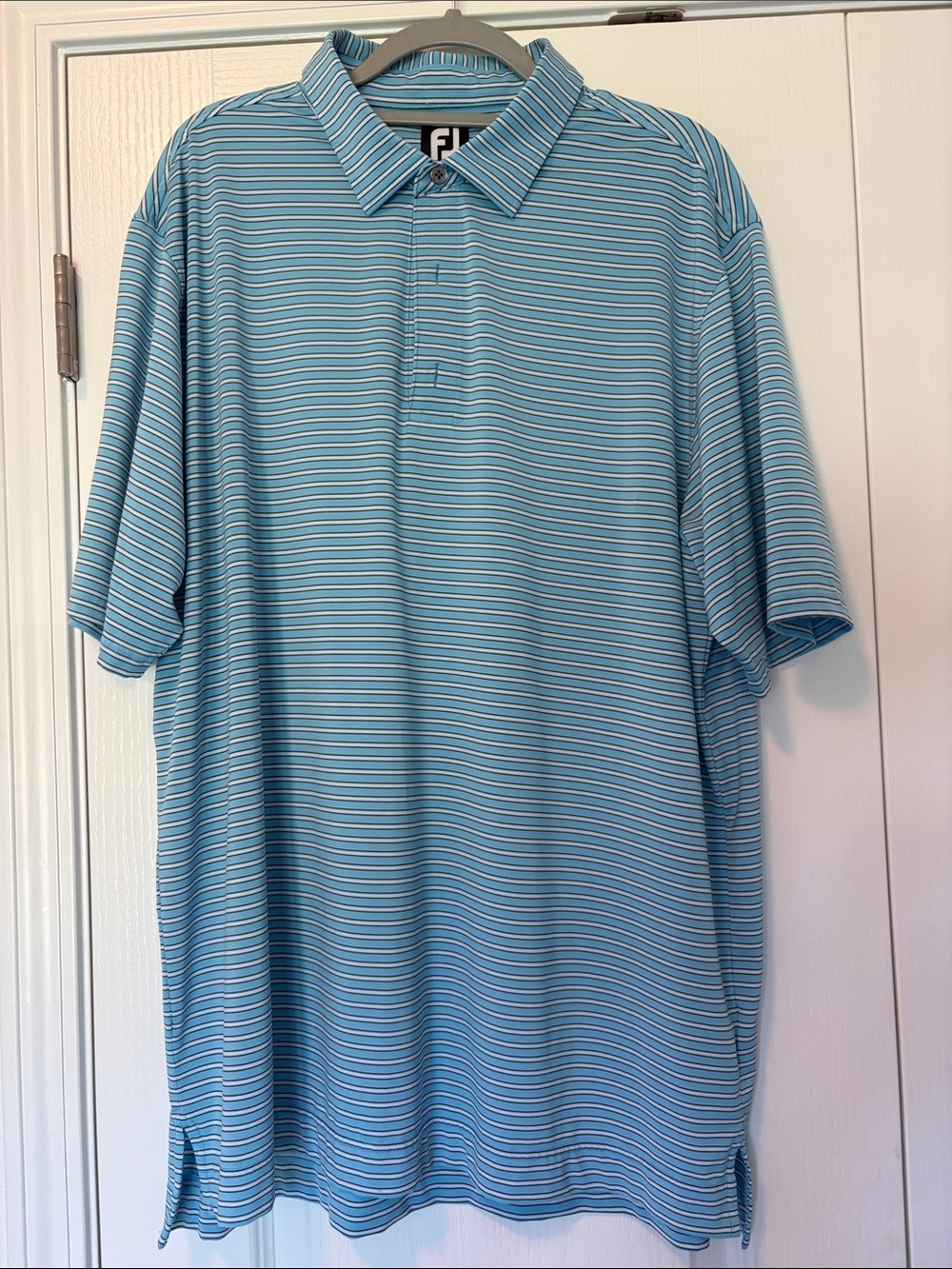FootJoy Light Blue Striped Performance Polo